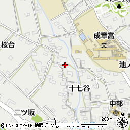 愛知県田原市田原町十七谷40周辺の地図