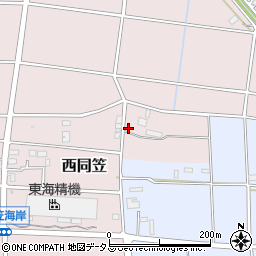 静岡県袋井市西同笠537-1周辺の地図