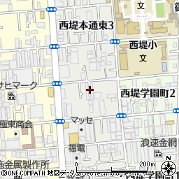 大阪府東大阪市西堤本通東周辺の地図