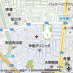 大阪府大阪市東成区大今里西1丁目8周辺の地図