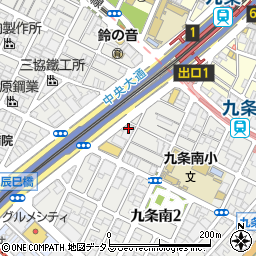メイツブラン九条駅前管理人室周辺の地図