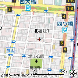 本等鮨 海馬 北堀江本店周辺の地図