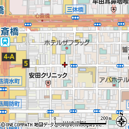 〒542-0083 大阪府大阪市中央区東心斎橋の地図