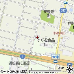静岡県浜松市中央区米津町1993周辺の地図