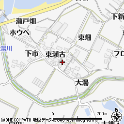 愛知県田原市仁崎町東瀬古周辺の地図