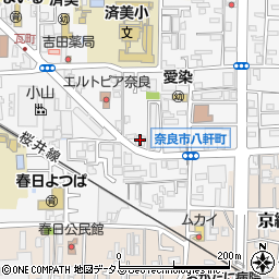 奈良信用金庫八軒町出張所周辺の地図