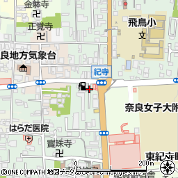 奈良県奈良市紀寺東口町周辺の地図