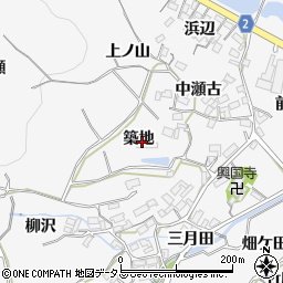 愛知県田原市仁崎町（築地）周辺の地図
