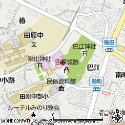 田原市役所教育委員会　文化財課・博物館周辺の地図