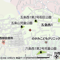 奈良県奈良市五条西1丁目33-1周辺の地図