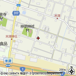静岡県浜松市中央区米津町1617周辺の地図