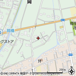 静岡県磐田市岡108周辺の地図