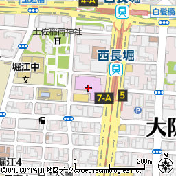 大阪市立中央図書館周辺の地図