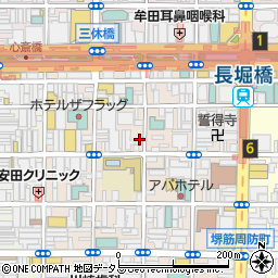 大阪府大阪市中央区東心斎橋1丁目13-6周辺の地図