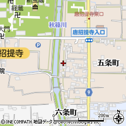 奈良県奈良市五条町5-38周辺の地図
