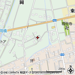 静岡県磐田市岡35周辺の地図
