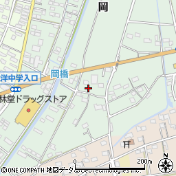 静岡県磐田市岡537-3周辺の地図
