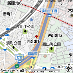 兵庫県神戸市兵庫区西出町周辺の地図