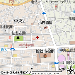 岡山県総社市中央2丁目3周辺の地図