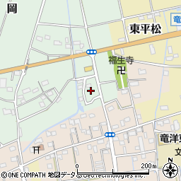 静岡県磐田市岡21-14周辺の地図