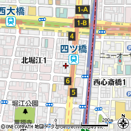 マルかバツ堀江店周辺の地図