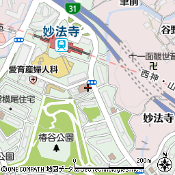 神戸市立駐輪場妙法寺駅前自転車駐車場周辺の地図