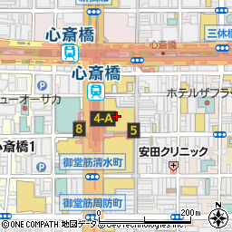 ハンズ心斎橋店周辺の地図