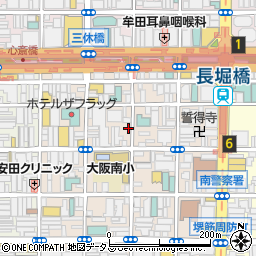 大阪府大阪市中央区東心斎橋1丁目13-5周辺の地図