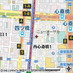 タイムズアパホテルなんば北心斎橋駅前駐車場周辺の地図