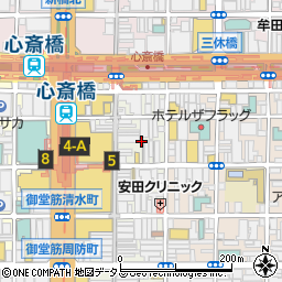 大阪府大阪市中央区心斎橋筋1丁目3周辺の地図