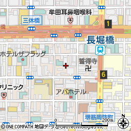 大阪府大阪市中央区東心斎橋1丁目8周辺の地図