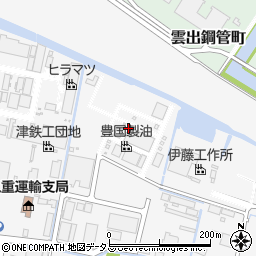 豊国製油株式会社三重工場周辺の地図