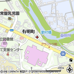 島根県益田市有明町周辺の地図