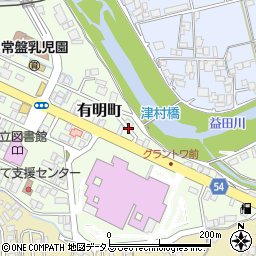 島根県益田市有明町周辺の地図