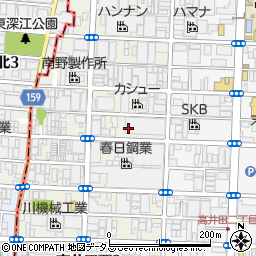 大阪府東大阪市高井田西3丁目7周辺の地図