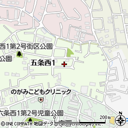 奈良県奈良市五条西1丁目15-14周辺の地図