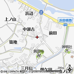 愛知県田原市仁崎町周辺の地図