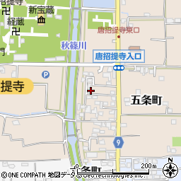 奈良県奈良市五条町4-12周辺の地図