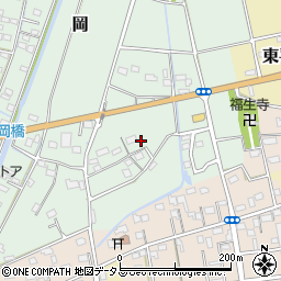 静岡県磐田市岡105周辺の地図