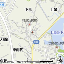 愛知県豊橋市杉山町向山周辺の地図