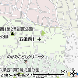 奈良県奈良市五条西1丁目15周辺の地図