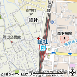岡山県総社市総社40周辺の地図