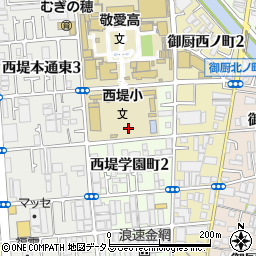 大阪府東大阪市西堤学園町周辺の地図