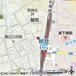 岡山県総社市総社38-2周辺の地図