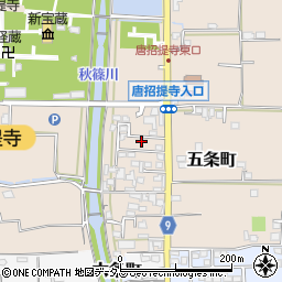 奈良県奈良市五条町4-21周辺の地図
