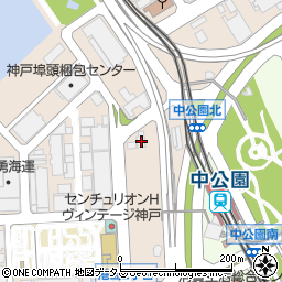 兵庫車体整備株式会社　ポーアイ工場周辺の地図