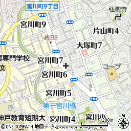 シャルマンコート長田周辺の地図