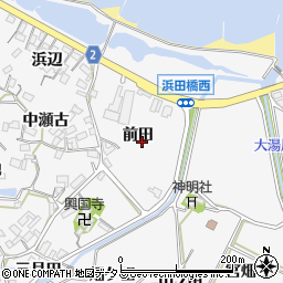 愛知県田原市仁崎町（前田）周辺の地図