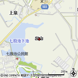 愛知県豊橋市杉山町出山周辺の地図
