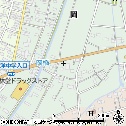 静岡県磐田市岡906-2周辺の地図